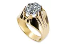 14 Karat Gelbgold Zirkon Ring Vintage Stil vrc016y
